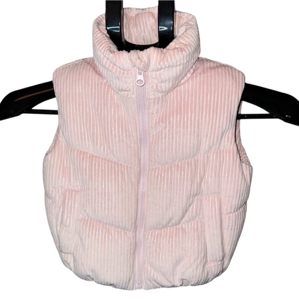 NWOT Pink Corduroy With Shine Kids Puffer Vest Size 2-3 Cozy Fall/Spring - Picture 6 of 6